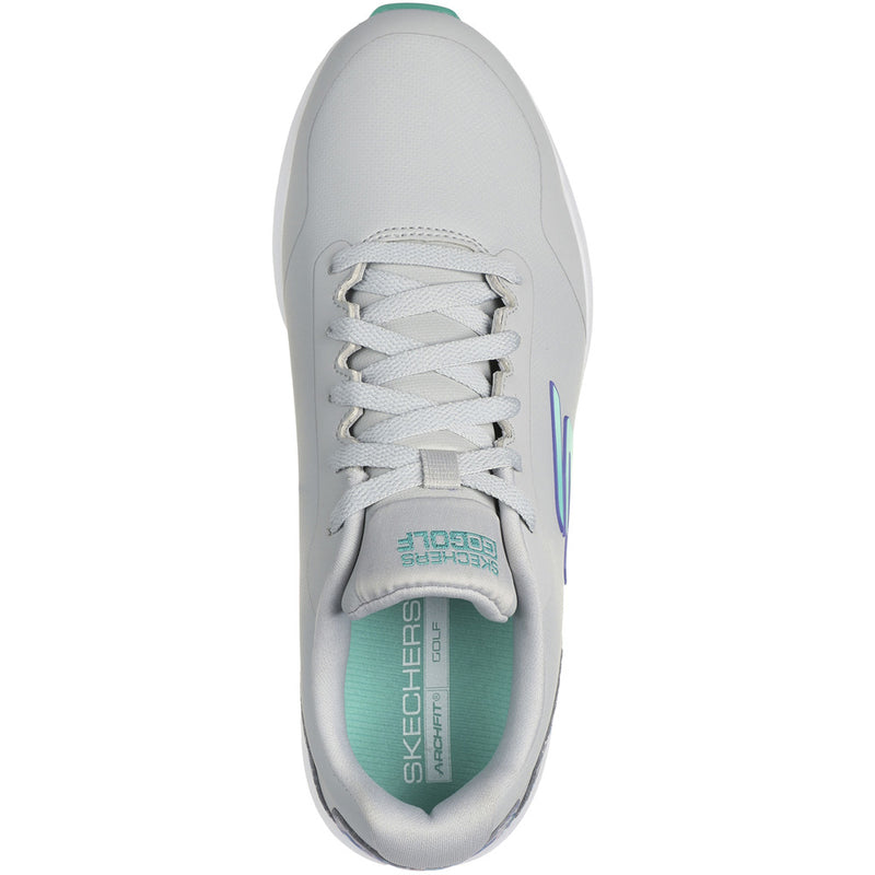 Skechers Go Golf Max 3 Ladies Spikeless Waterproof Shoes - Grey/Mint