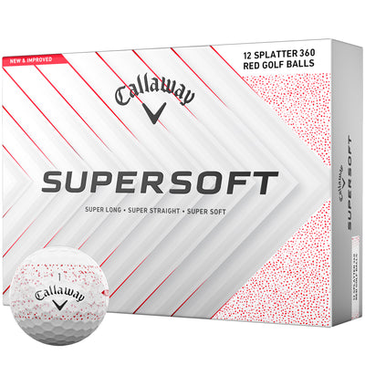 Callaway Supersoft Golf Balls - Red Splatter - 12 Pack