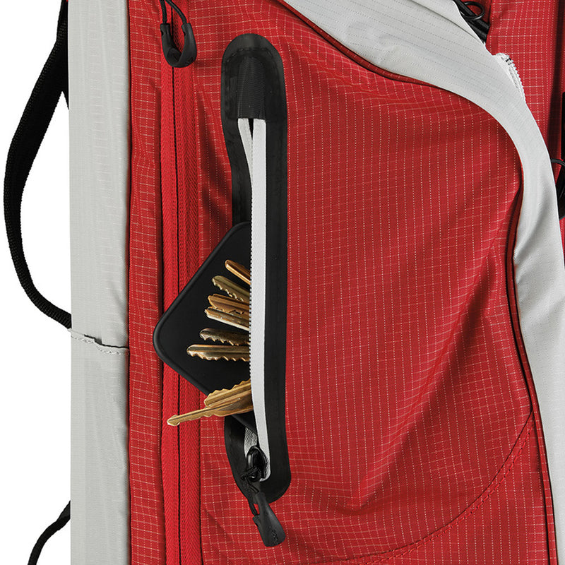 TaylorMade Flextech SuperLite Stand Bag - Silver/Red