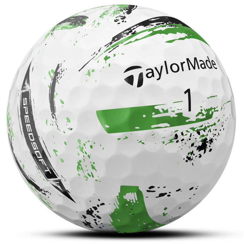 TaylorMade SpeedSoft Golf Balls - Ink Green - 12 Pack