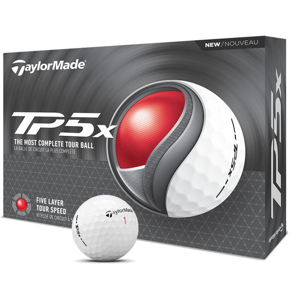TaylorMade TP5x Golf Balls - White - 12 Pack