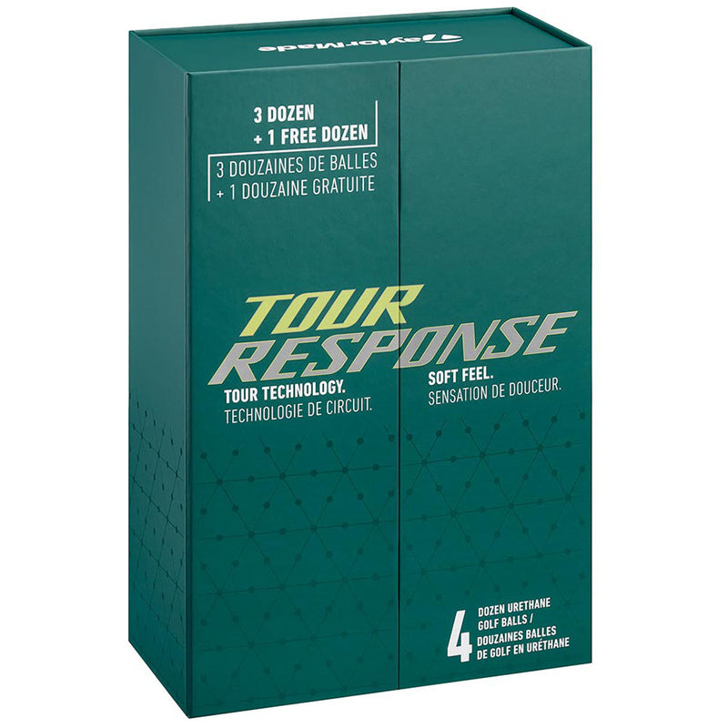 TaylorMade Tour Response Golf Balls - White - 4 for 3 Dozen