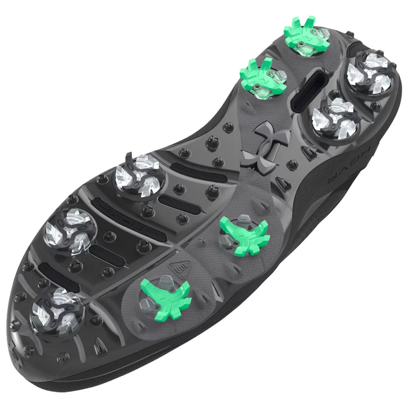 Under Armour Drive Pro Spiked Waterproof Shoes Wide - Black/Black/Metallic Gun