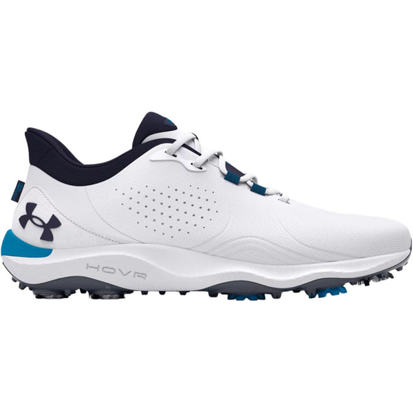 Under Armour Drive Pro Spiked Waterproof Shoes Wide - White/Capri/Midnight Navy