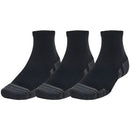 Under Armour Performance Tech Quarter Socks (3 Pairs) - Black/Black/Jet Gray