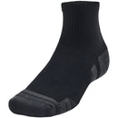 Under Armour Performance Tech Quarter Socks (3 Pairs) - Black/Black/Jet Gray