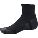 Under Armour Performance Tech Quarter Socks (3 Pairs) - Black/Black/Jet Gray