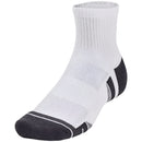 Under Armour Performance Tech Quarter Socks (3 Pairs) - White/White/Jet Gray