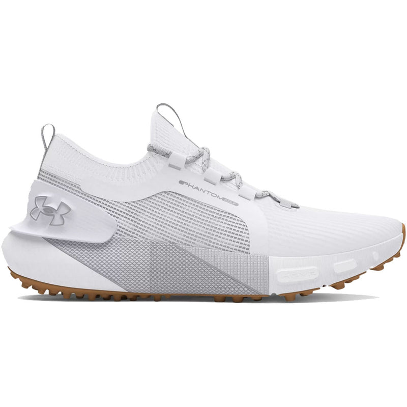 Under Armour Phantom Golf Spikeless Waterproof Shoes - White/White/Mod Gray