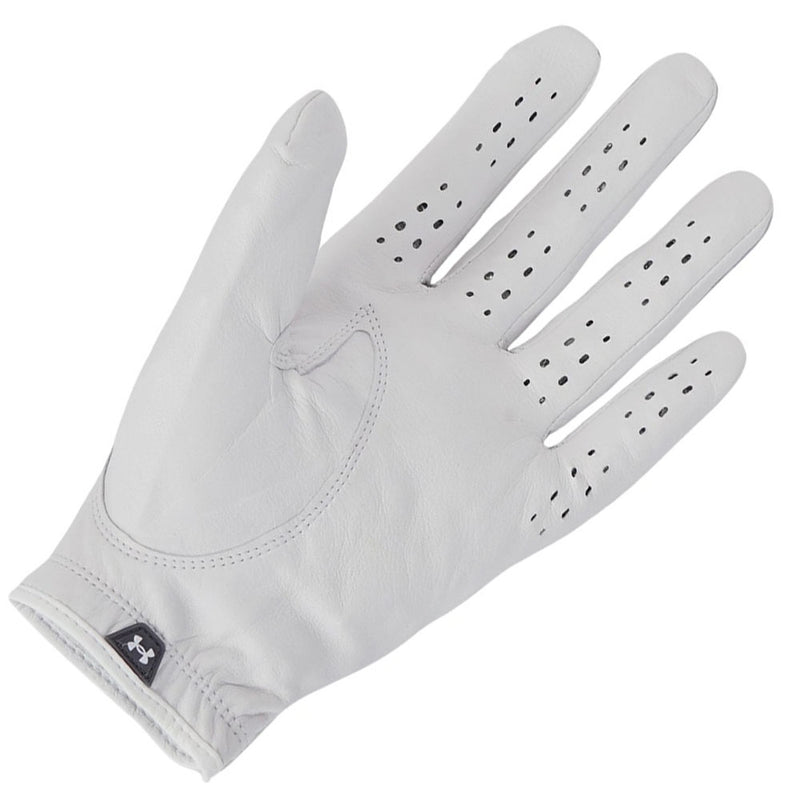 Under Armour Tour Leather Golf Glove - Castlerock/White