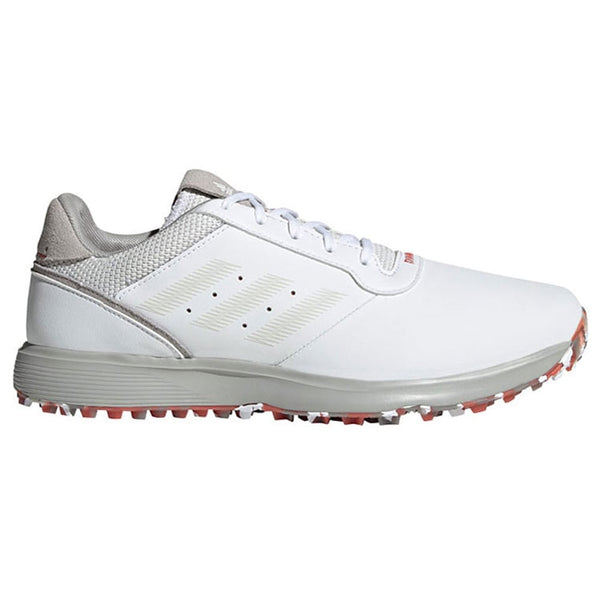adidas S2G Spikeless Leather Shoes - White/Grey/Crew Red