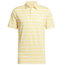 adidas 2 Colour Stripe Polo Shirt - Semi Spark/Ivory