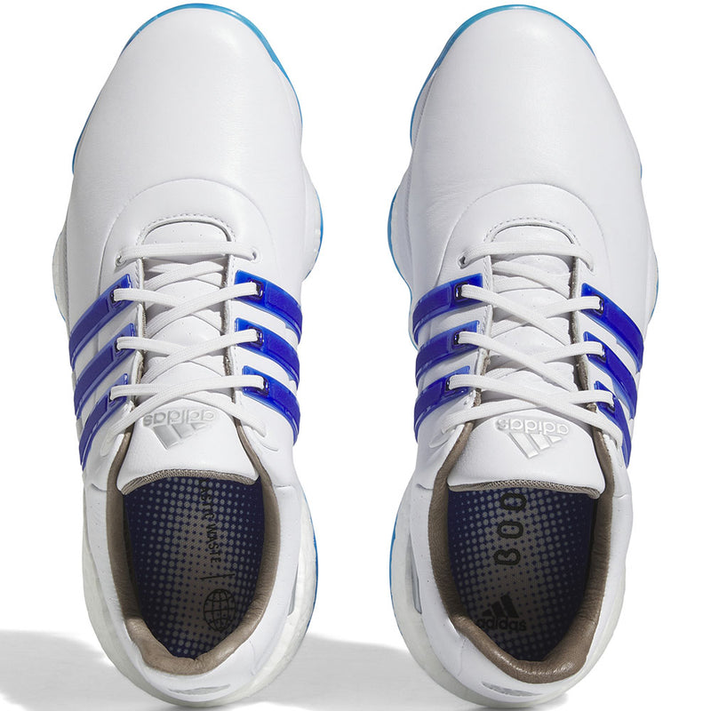 adidas Tour360 '22 Spiked Waterproof Shoes - FTWR White/Lucid Blue/Core Black