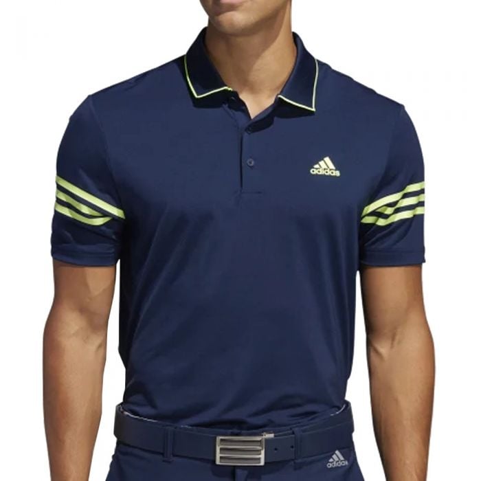 adidas Ultimate365 Blocked Polo Shirt Collegiate Navy/Solar Yellow