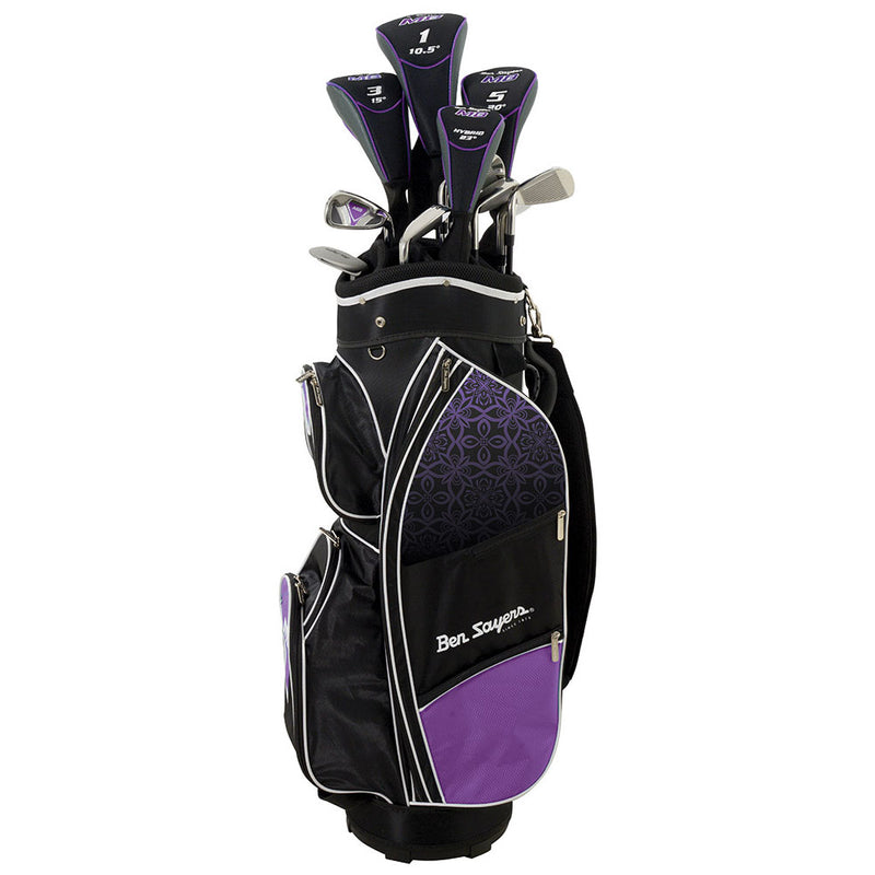 Ben Sayers M8 13-Piece Cart Bag Package Set - Purple - Junior/Ladies