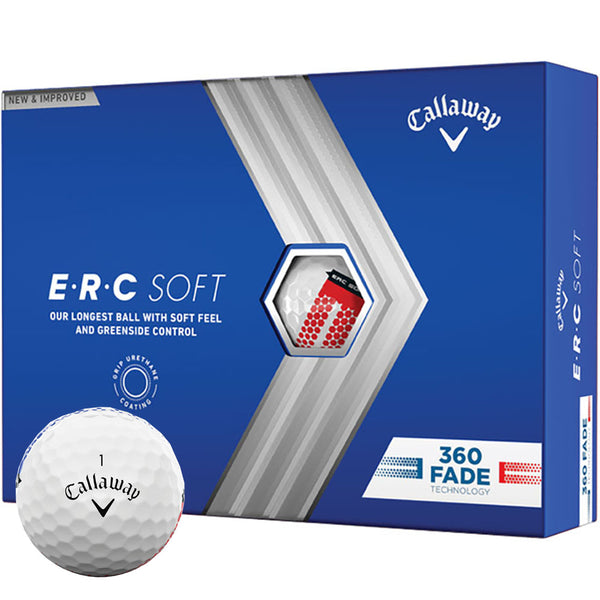 Callaway ERC Soft Triple Track 360 Fade Golf Ball - White - 12 Pack