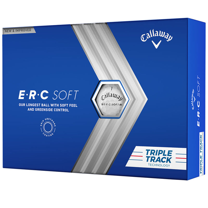 Callaway ERC Soft Triple Track Golf Balls - White - 12 Pack