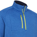 Callaway Heather Eco Stripe Fleece - Mazarine Blue Heather