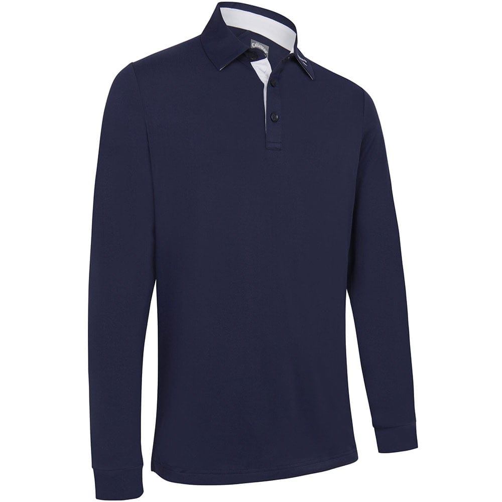 Navy Harry Longsleeve Performance Polo