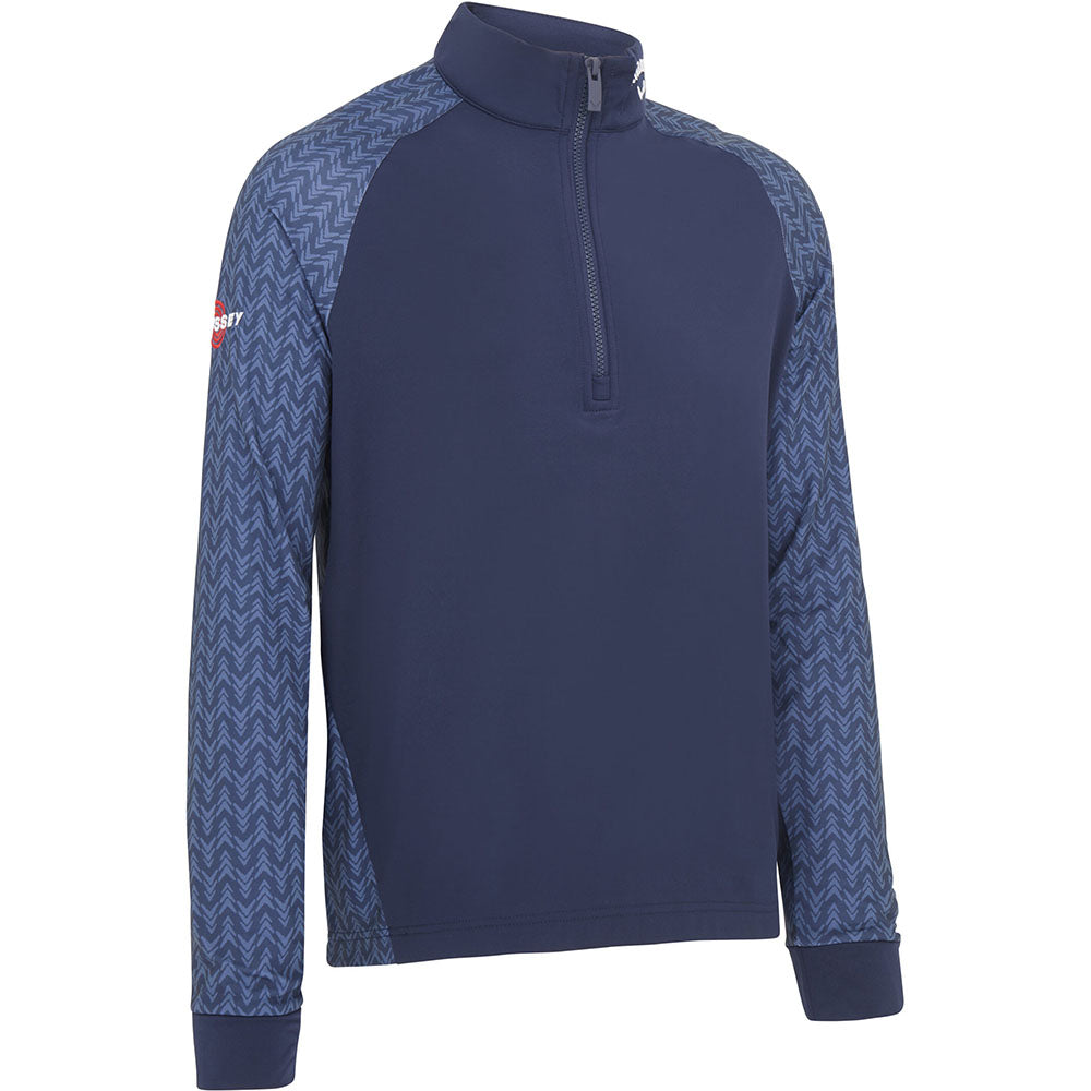 Callaway 1 4 Zip Odyssey Blocked Pullover Peacoat