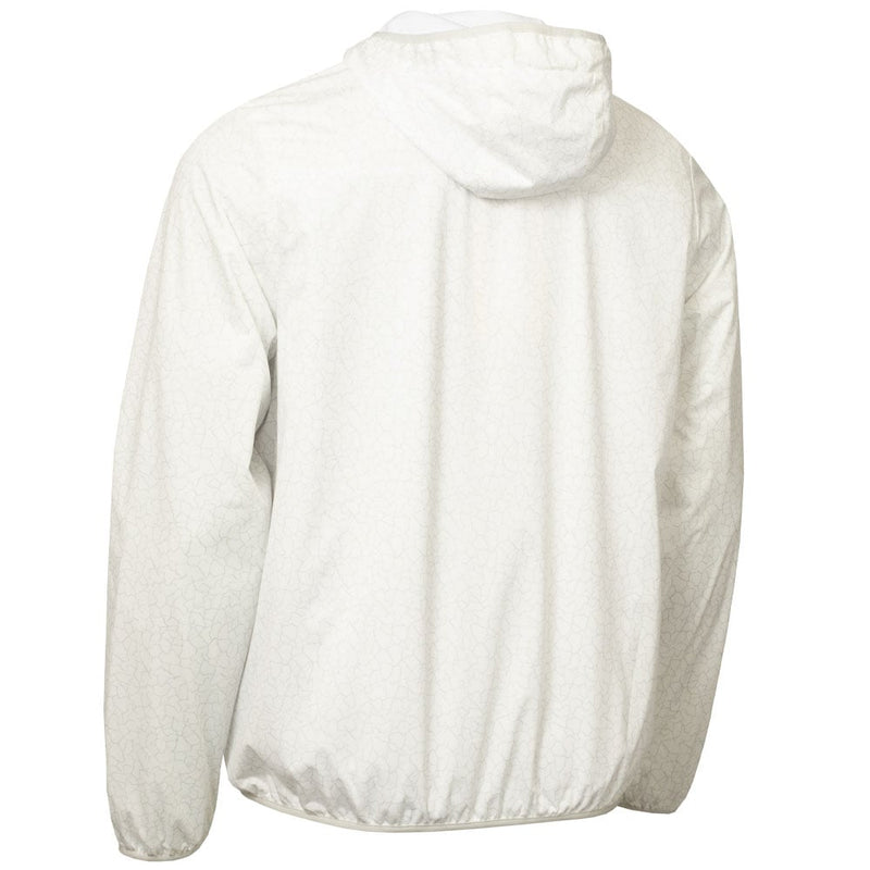 Calvin Klein Nantucket Printed Windbreaker Jacket - White/Pale Silver