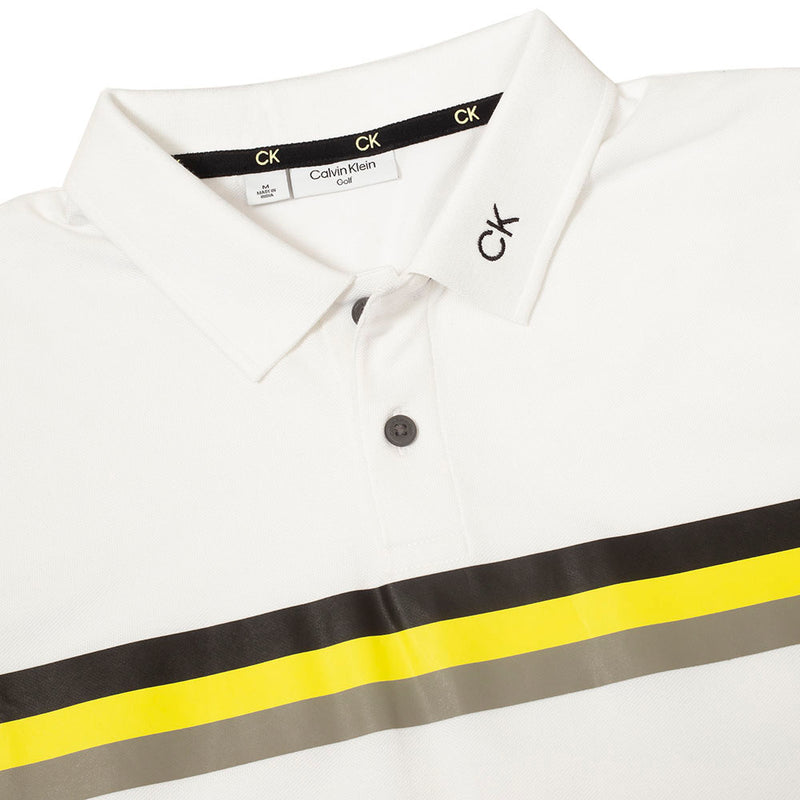 Calvin Klein Parker Polo Shirt - White/Acid Yellow