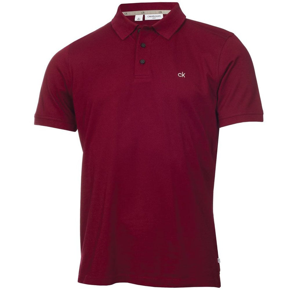 Calvin Klein Planet Polo Shirt Burgundy