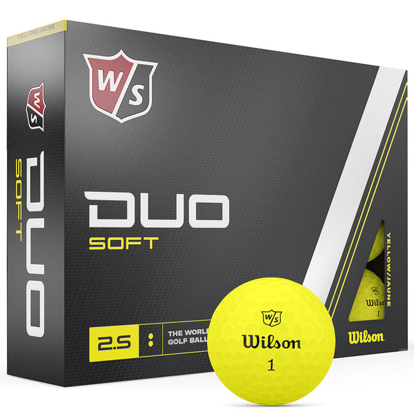 Wilson Duo Soft Golf Balls - Yellow - 12 Pack