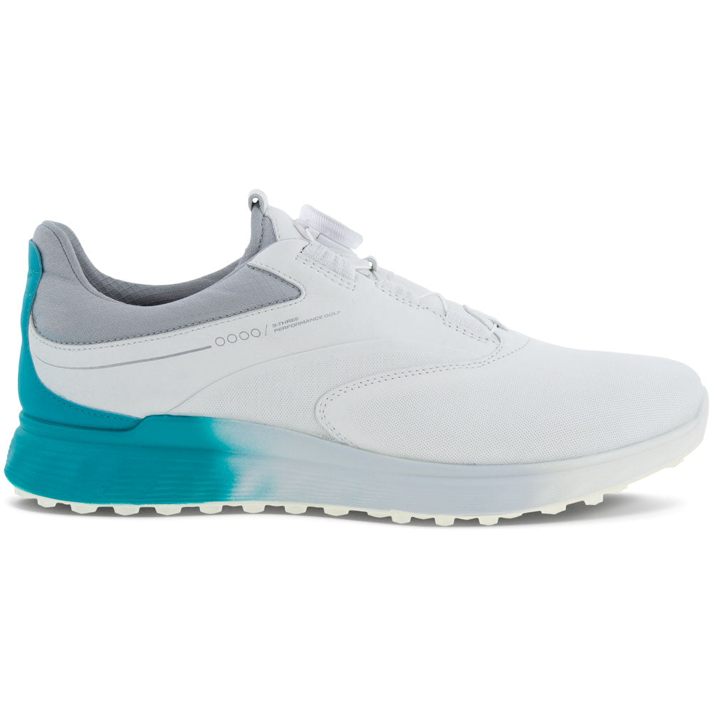 ECCO S-Three BOA Gore-Tex Spikeless Waterproof Shoes White/Caribbean