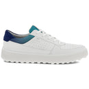 ECCO Tray Spikeless Shoes - White/Blue Depths/Caribbean