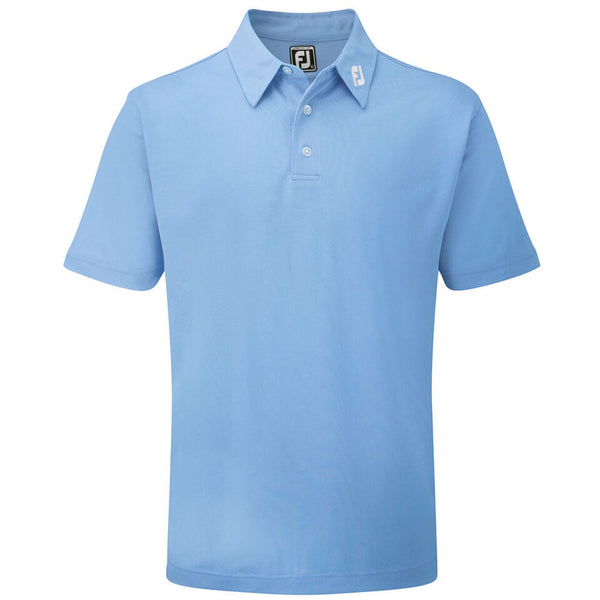 FootJoy Stretch Pique Solid Athletic Polo Shirt - Light Blue