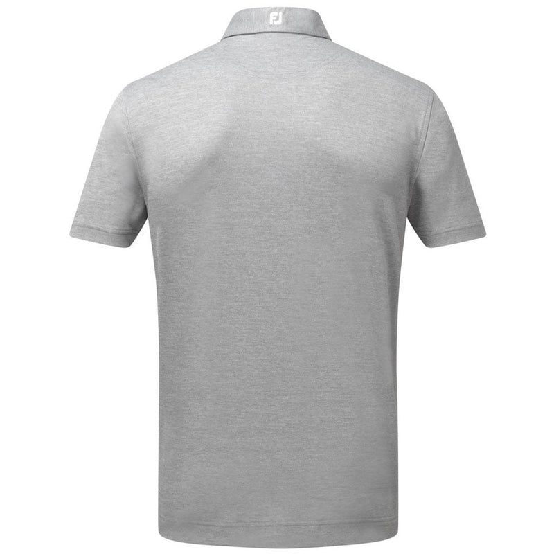 FootJoy Stretch Pique Solid Colour Polo Shirt - Heather Grey