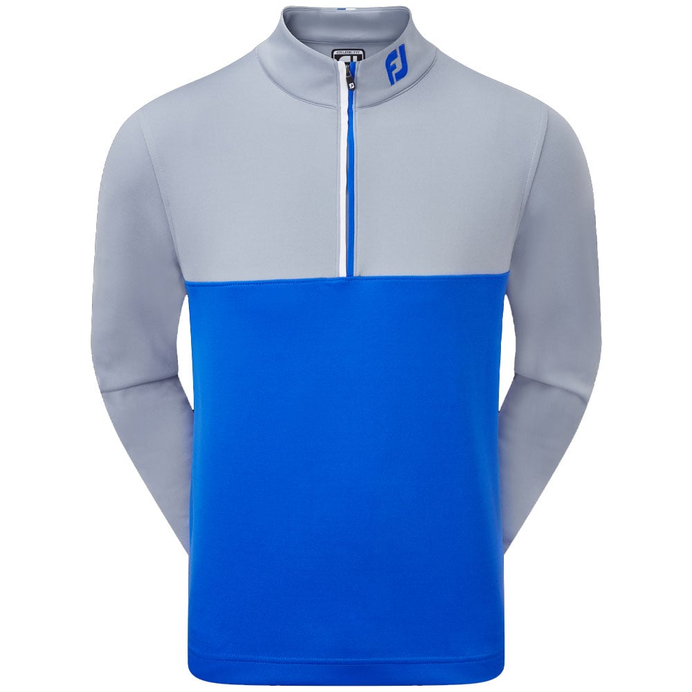 Footjoy Junior Colourblock Chillouy Golf Pullover - Blue Footjoy Junior Colourblock Chillouy Golf Pullover - Blue