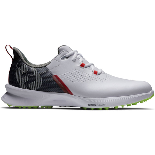 FootJoy Fuel Waterproof Spikeless Shoes - White/Navy/Lime