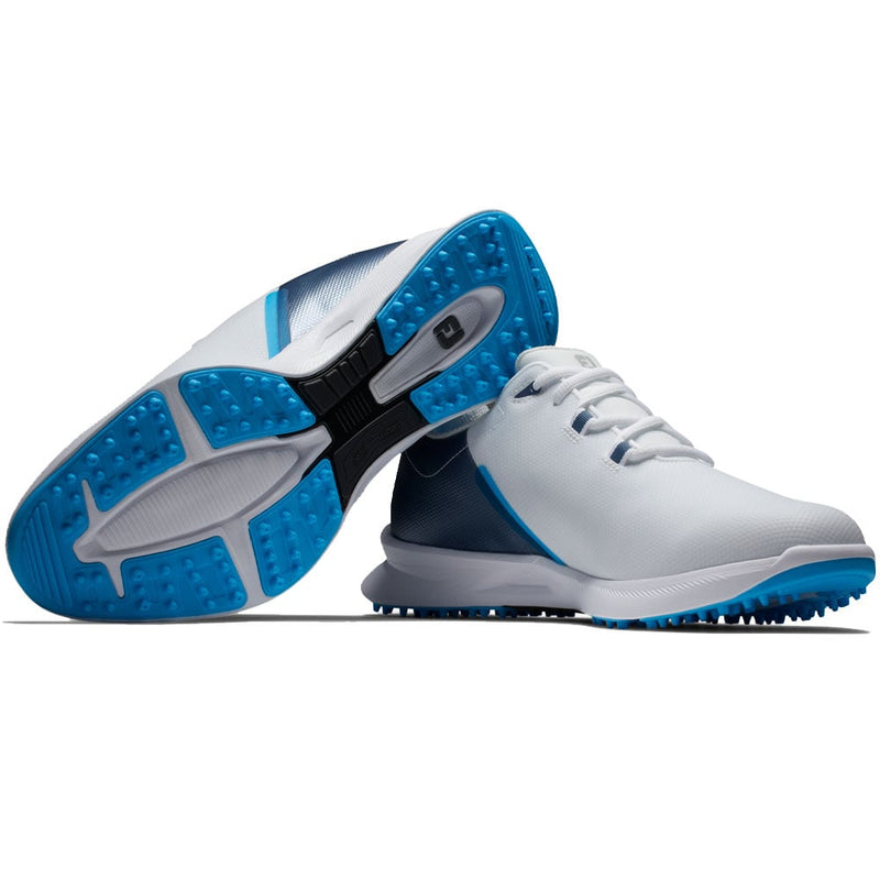 FootJoy Fuel Sport Waterproof Spikeless Shoes - White/Navy/Blue