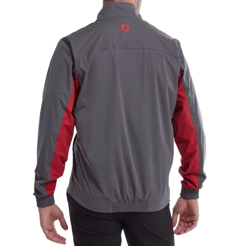 FootJoy HydroKnit 1/2 Zip Waterproof Jacket - Charcoal/Red/White