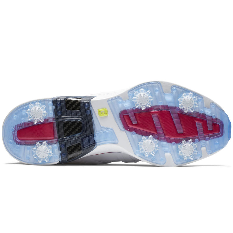FootJoy Hyperflex Carbon Waterproof Spiked Shoes - White/Blue/Purple