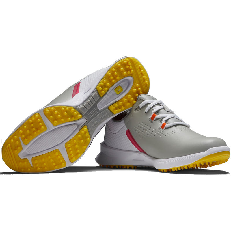FootJoy Ladies FUEL Spikeless Shoes - Grey/Yellow/Pink