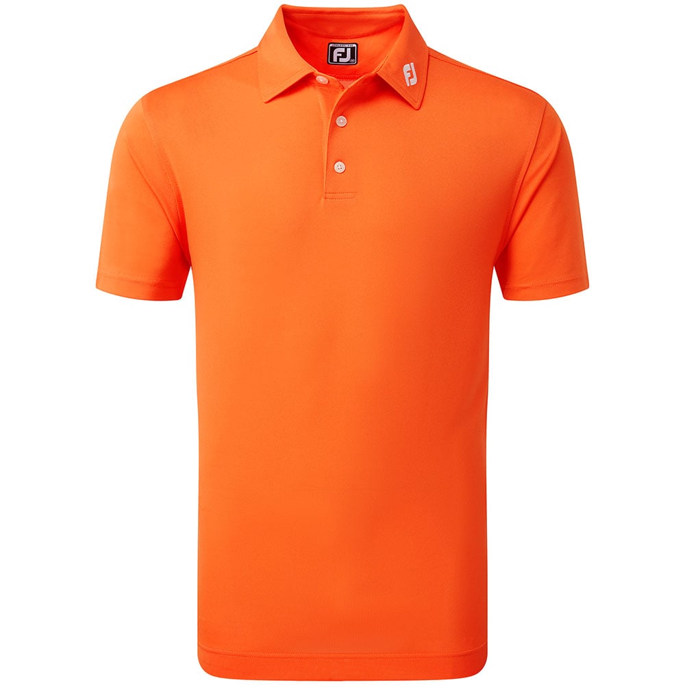 FootJoy Stretch Pique Solid Polo Shirt Orange