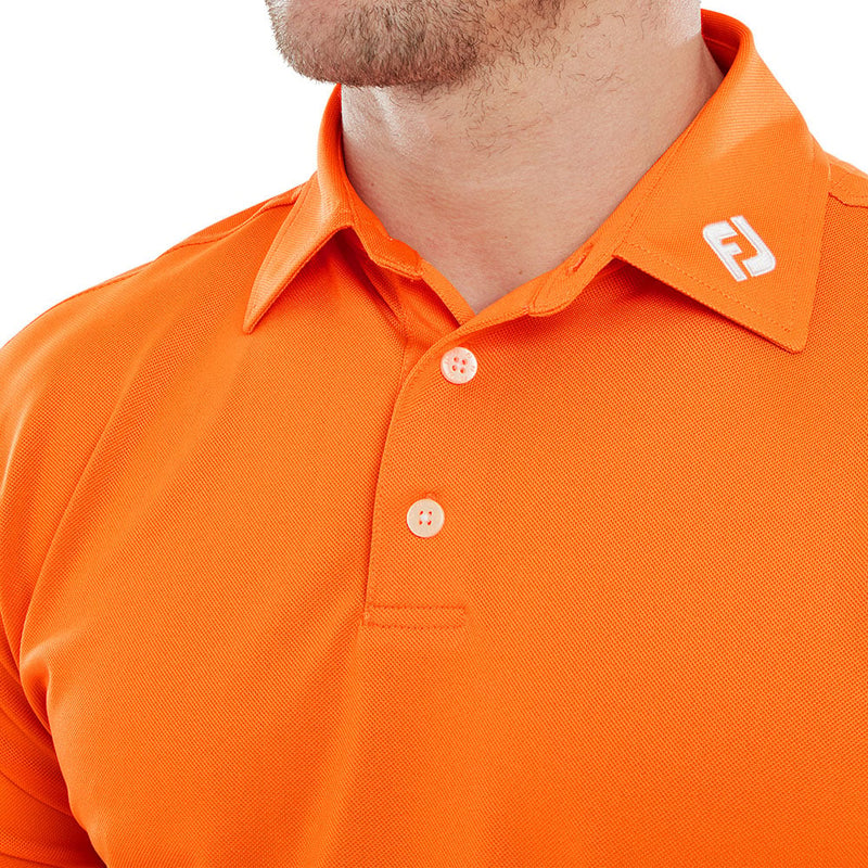 FootJoy Stretch Pique Solid Polo Shirt - Orange