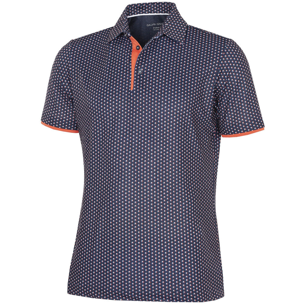 Galvin Green Mark V8+ Polo Shirt Navy/Orange