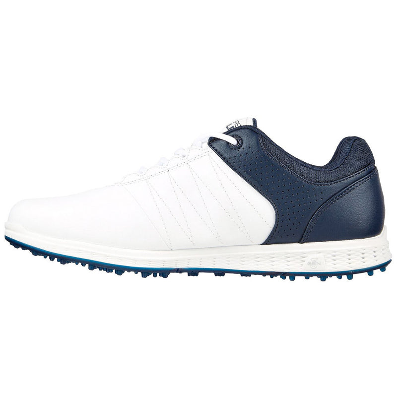 Skechers Go Golf Pivot Spikeless Waterproof Shoes - White/Navy