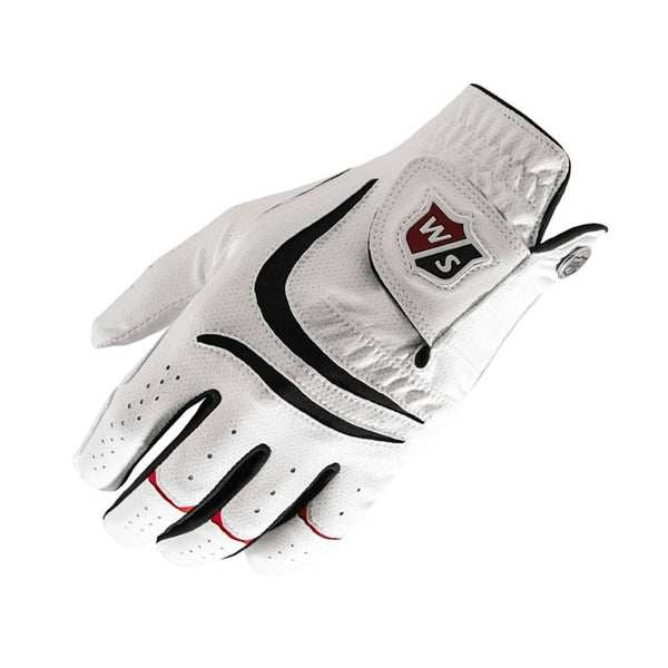 Wilson Staff Grip Plus Cabretta Leather Golf Glove - White