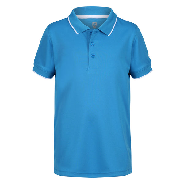 Island Green Junior Performance Polo Shirt - Sky Azure