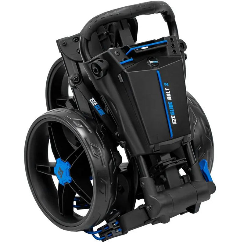 EzeGlide Bolt 2 3-Wheel Push Trolley - Matt Black/Blue