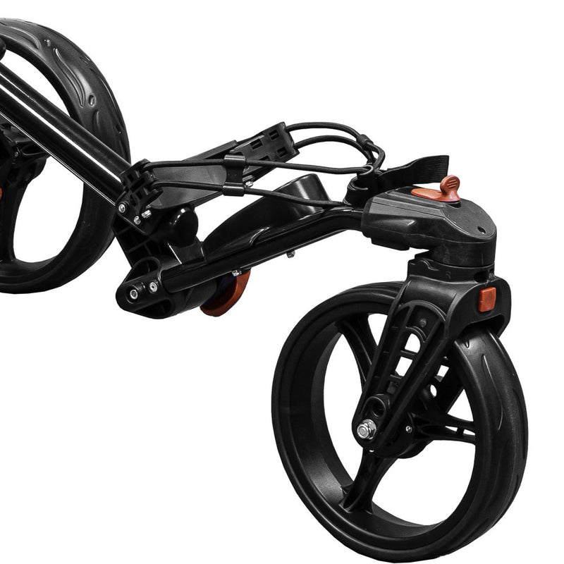 EzeGlide Compact+ 360 3-Wheel Push Trolley - Black/Red