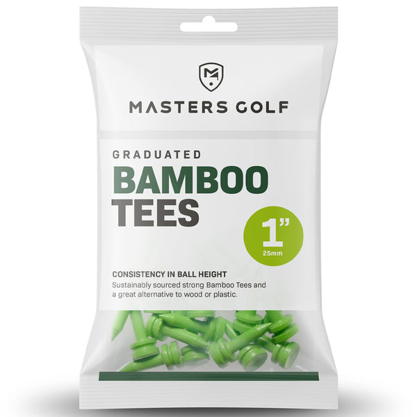 Masters Bamboo Graduated 1 Inch Lime Tees - Pack of 25