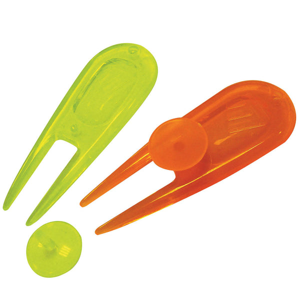 Masters Neon PitchFork & Ball Markers (2 Pack) in Eco Pack