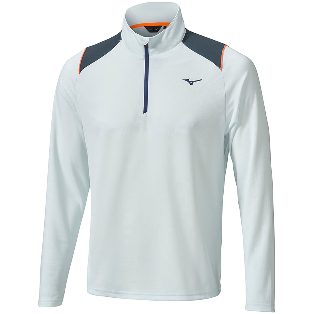 Mizuno Breath Thermo Elite 1 4 Zip Pullover Light Blue