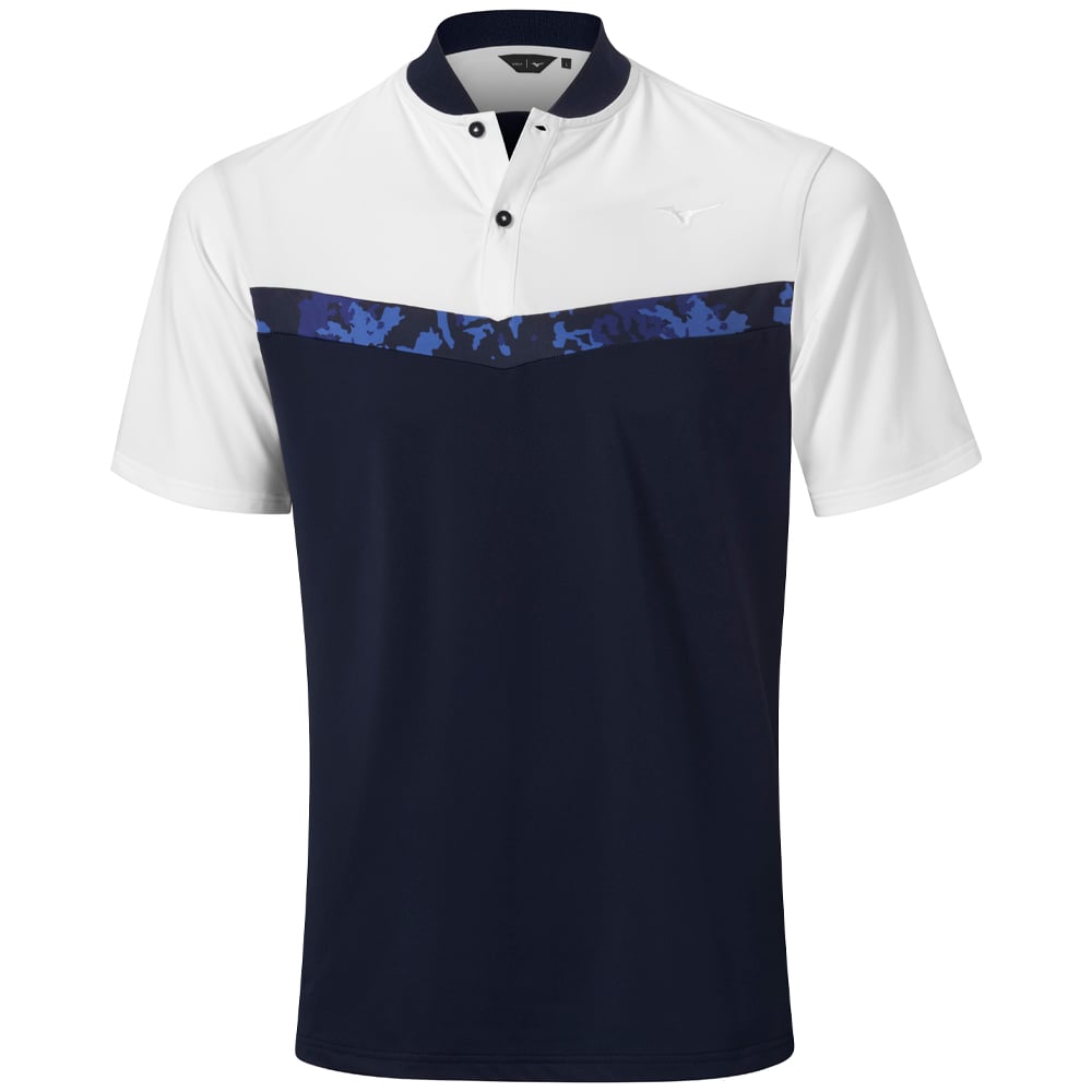 Mizuno Floral GC Polo Shirt Deep Navy
